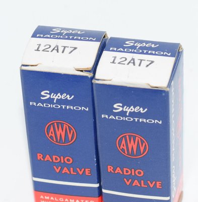 12AT7 / ECC81 Pair Super Radiotron AWV Australia NOS Valve / Tube