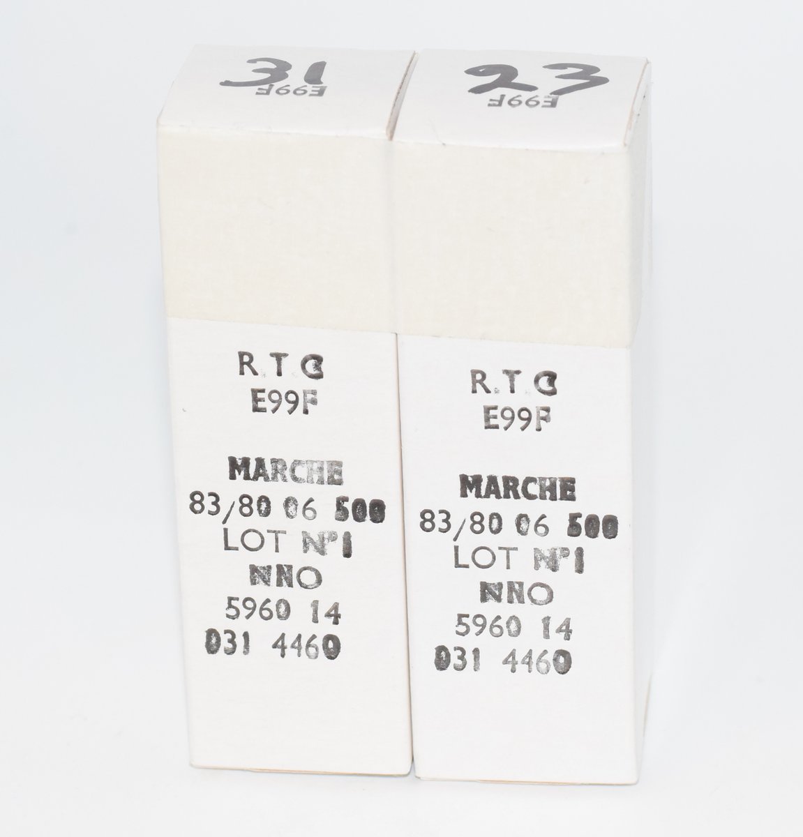 E99F RTC France NOS Valves / Tubes Pair