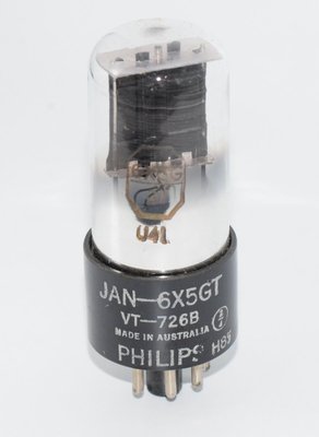 6X5G / 6X5GT / VT-726B JAN Philips Miniwatt Australia NOS