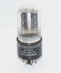 JAN-CHS-6SN7GT / VT-231 Sylvania 1940s Valve / Tube thumbnail 1