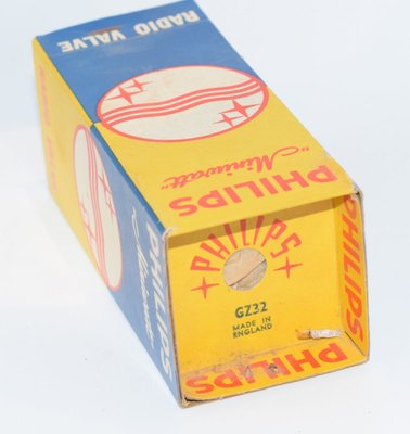 GZ32 / 5V4G Philips Miniwatt / Mullard 1959 UK NOS Sealed Box!