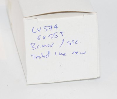 CV574 / 6X5GT Brimar STC Valve / Tube AVO Tested