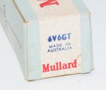 6V6GT Mullard Australia Long Glass Valve / Tube thumbnail 1