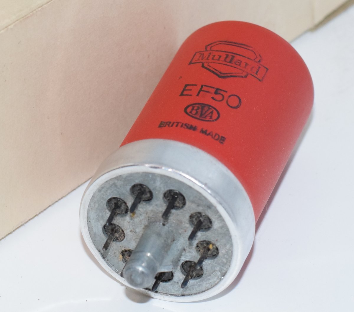 EF50 Mullard RED Metal NOS Valve / Tube