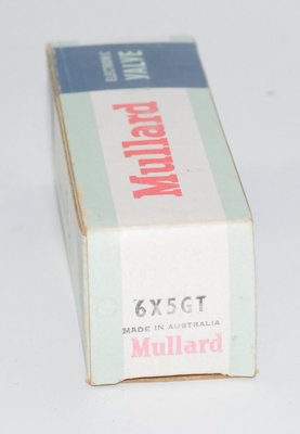 6X5GT Mullard Australia Valve / Tube NOS