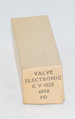 CV4025 / 6AL5W / 6058 STC / Brimar Rochester Factory NOS Valve / Tube