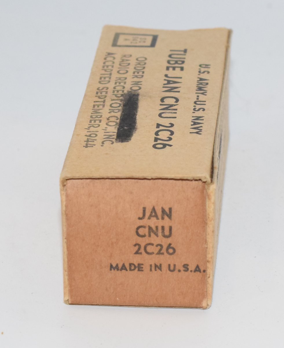 2C26 Radio Receptor Co 1944 NOS US ARMY Valve / Tube