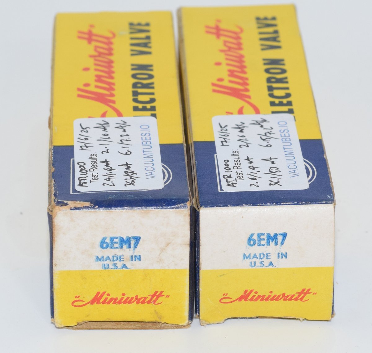 6EM7 Philips Miniwatt USA Matched Pair