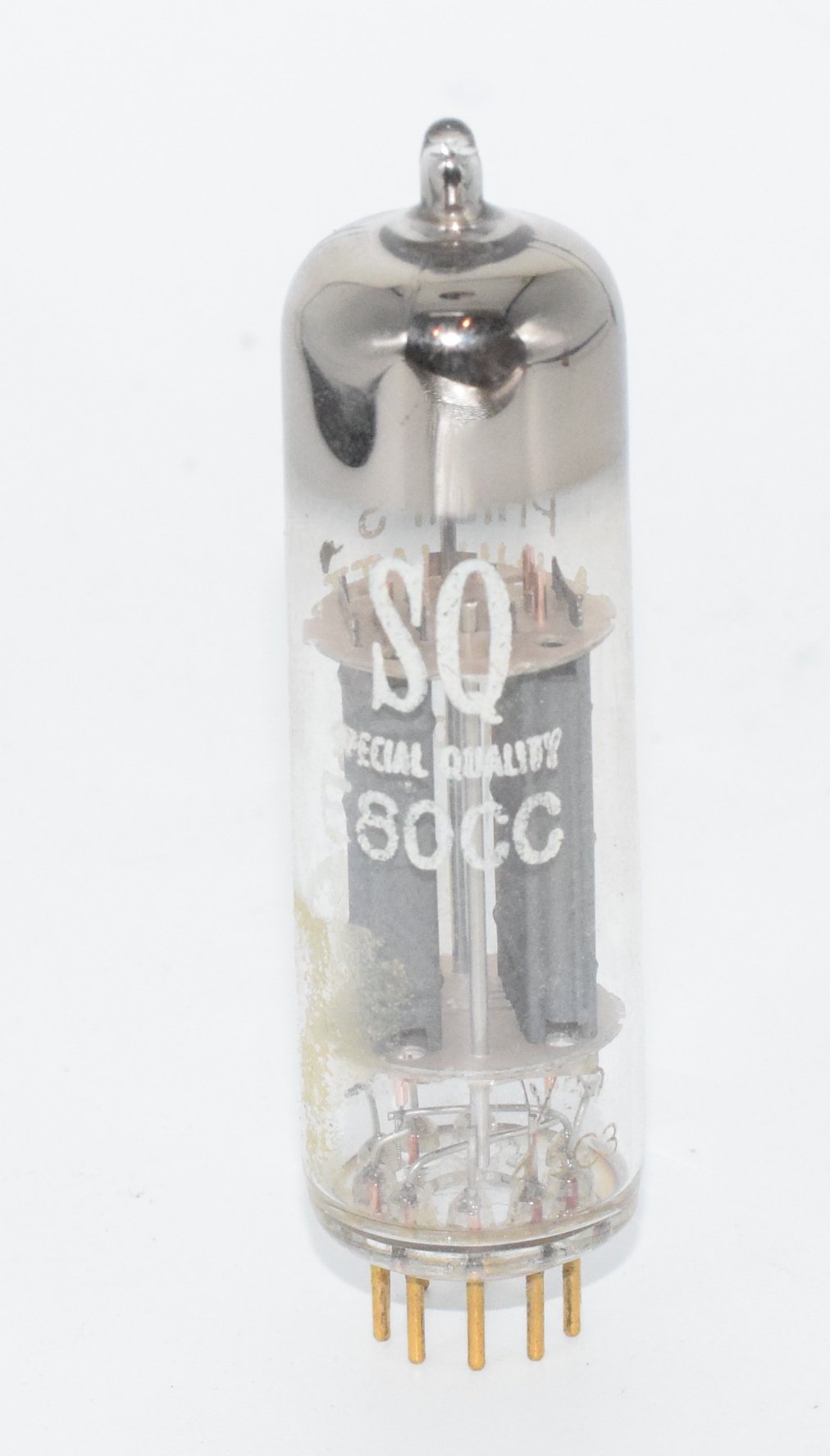 E80CC Philips Holland 1965 SQ Gold Pins Valve / Tube