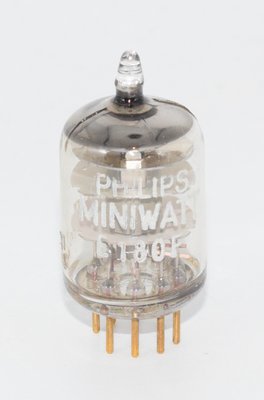 E180F Philips Miniwatt Gold Pins SQ Holland NOS