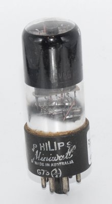 6V6GT Philips Miniwatt Australia Tall Bottle Valve / Tube