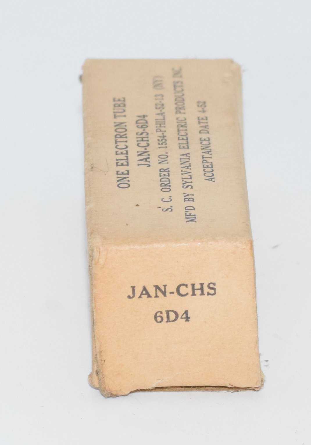 6D4 JAN CHS Sylvania 1952 NOS Valve / Tube