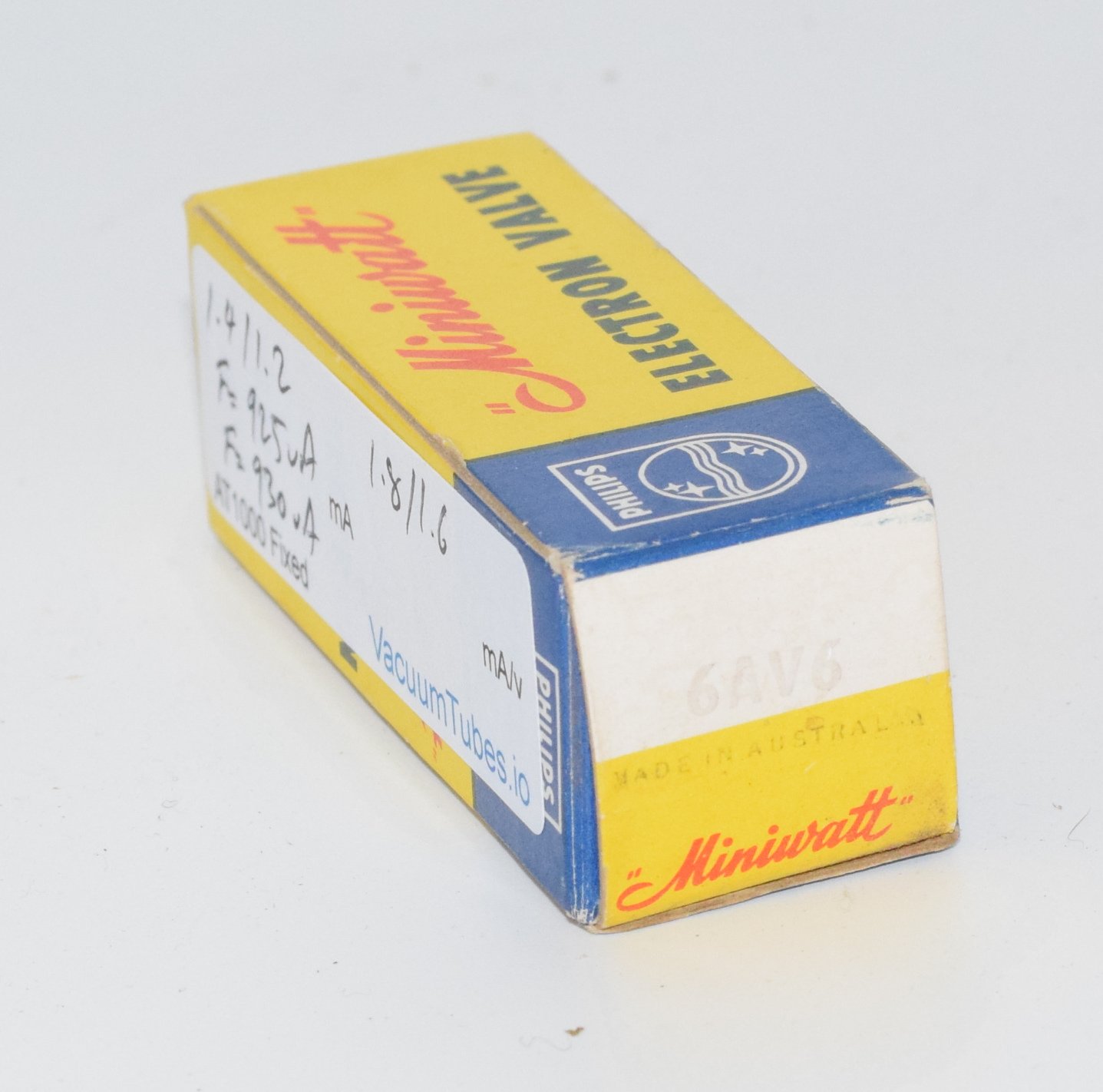 6AV6 Philips Miniwatt Australia NOS Valve / Tube