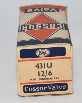 43IU Cossor Rectifier NOS UK Valve / Tube