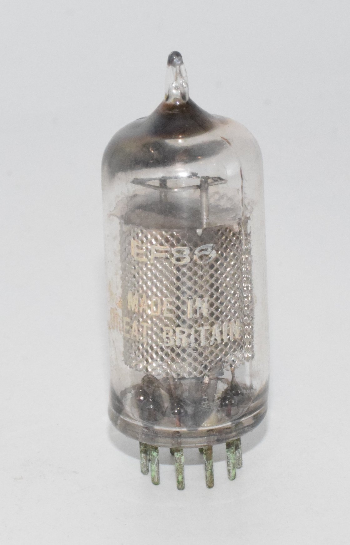 EF86 Philips Miniwatt UK Early Long Mesh Plates Valve / Tube