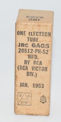 6AG5 JRC RCA Victor Div. NOS Valve / Tube