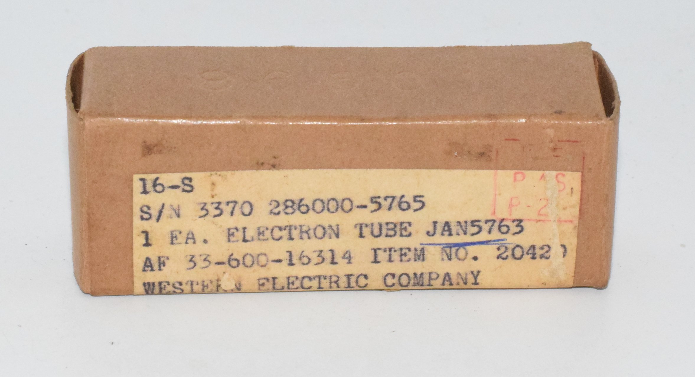 5763 JAN Western Electric / RCA NOS Valve / Tube