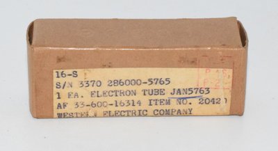 5763 JAN Western Electric / RCA NOS Valve / Tube