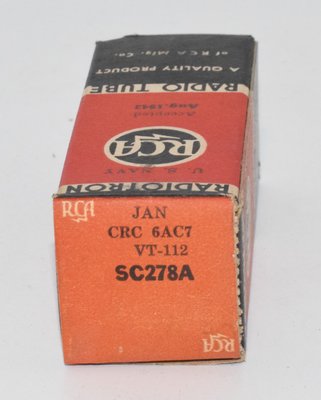 6AC7 / VT-112 / SC278A RCA USA 1943 NOS Valve / Tube