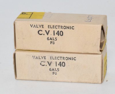 CV140 / 6AL5 STC Brimar UK NOS Valve / Tube Pair