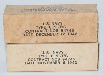 6J5GT Ken-Rad USA NOS 1942 Matched Pairs