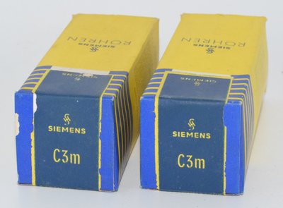 C3m Siemens Germany Platinum Matched Pairs NOS Valve / Tube