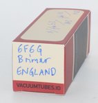 6F6G Brimar England Valve / Tube thumbnail 2