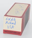 6K6G Mullard USA Valve / Tube thumbnail 3