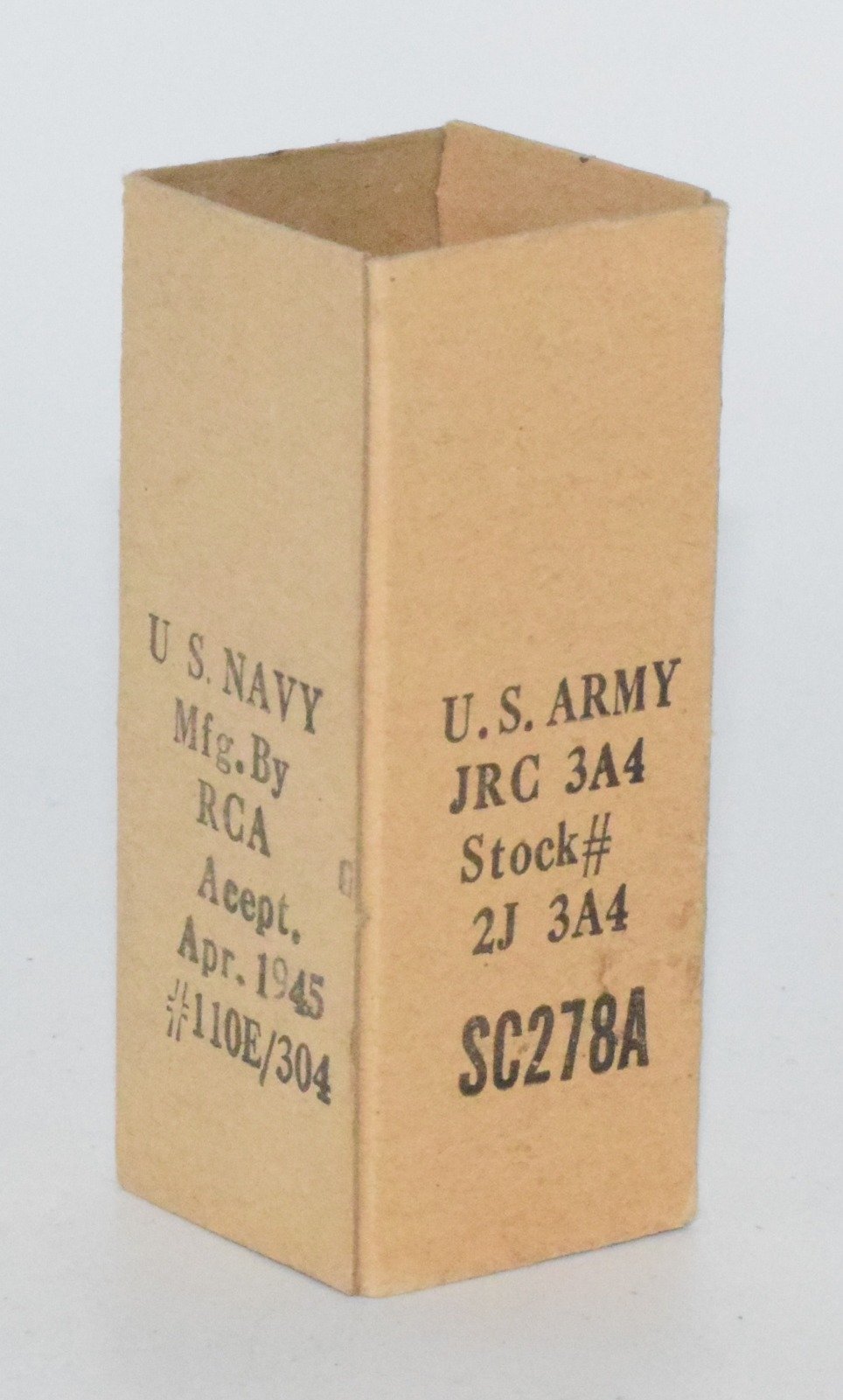 3A4 / DL93 RCA JRC US Military NOS Valve / Tube
