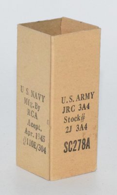 3A4 / DL93 RCA JRC US Military NOS Valve / Tube