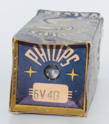5V4G / GZ32 Philips Miniwatt Australia NOS *Sealed original box* Valve / Tube