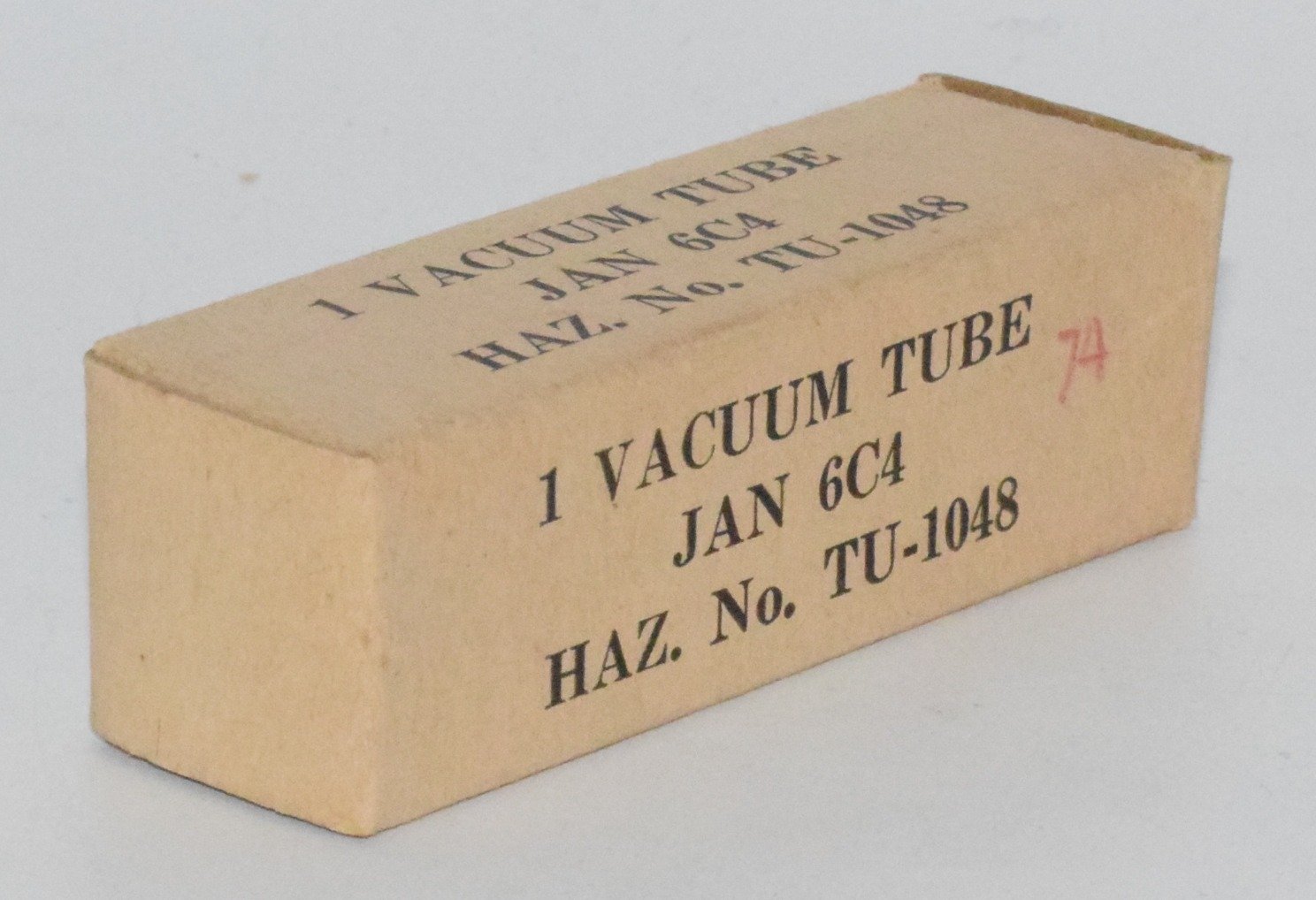 6C4 Sylvania JAN USA NOS HAZ No. TU-1048 Military Valve / Tube