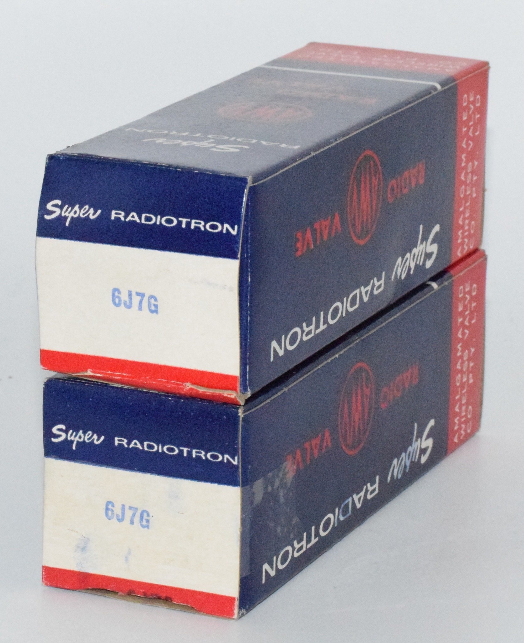 6J7G Super Radiotron AWV Australia NOS *Matched Pair* Valve / Tube